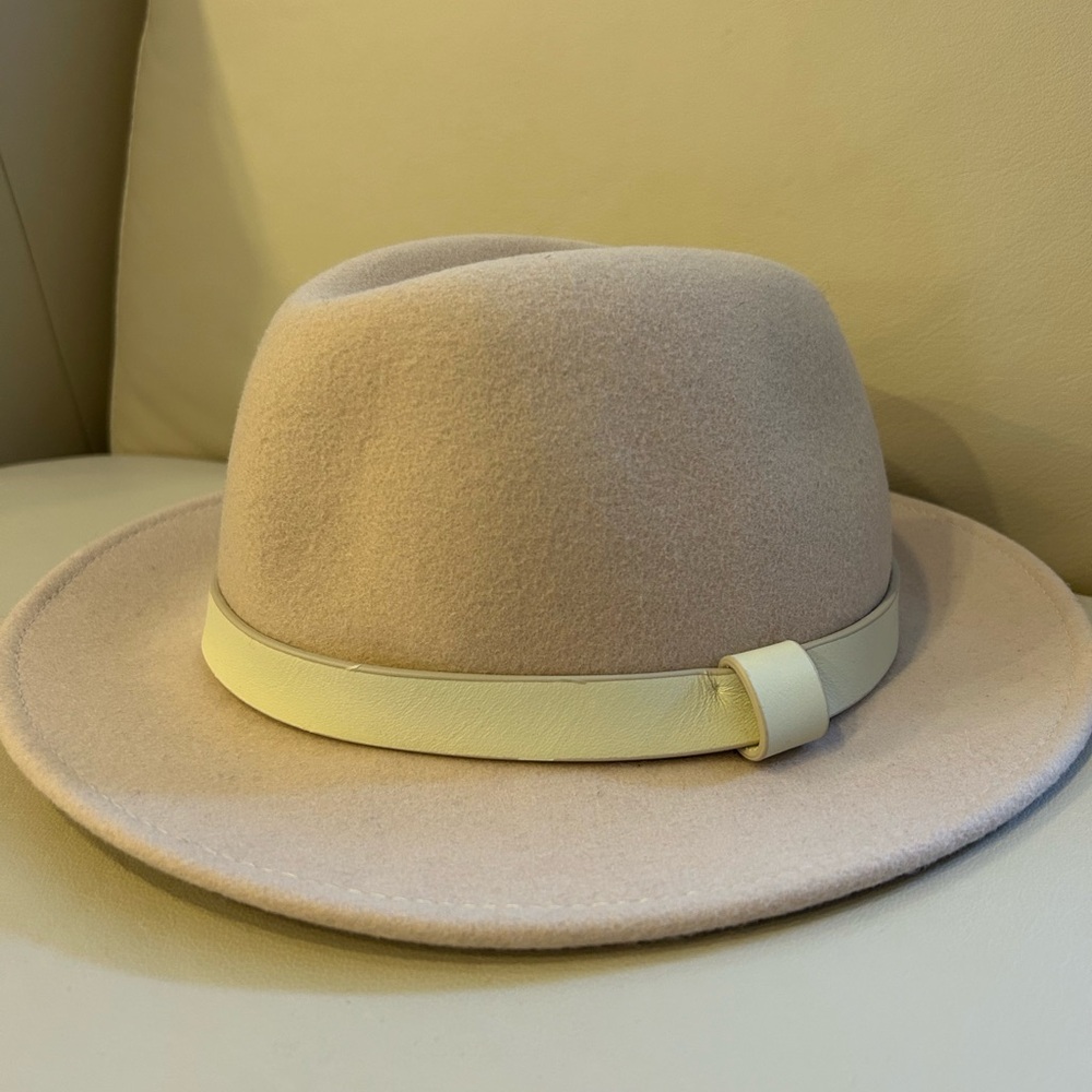 J Crew 100% wool hat light pink NWT